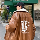 秋新款外景港风大码皮衣皮棉衣毛内胆加厚外套男MY180P138控188，男装皮衣，电商A029