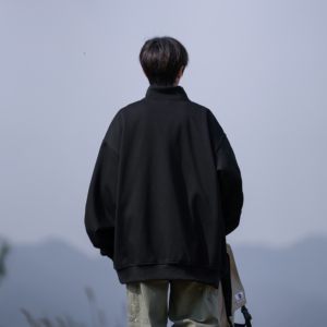 春季相机片新款港风大码纯色卫衣外套套头卫衣男 V908 P55 控78图片