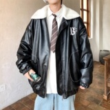 秋冬新款港风大码皮衣皮棉衣毛内胆加厚外套男MY180P138控188，男装皮衣，电商A029