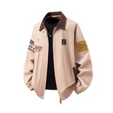 秋冬新款原创抖音白底平铺大码绣花夹克外套男J857P78控128，男装夹克，电商A029