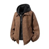 二开原创白底立体图连帽假两件皮衣夹克外套男J876P98控158，男装夹克，电商A029