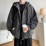 秋冬二开原创内景港风大码宽松连帽夹克外套男J877P88控138，男装夹克，电商A029