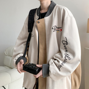 秋冬内景港风大码绣花拼接夹克外套棒球服 男 J863 P88 控138图片