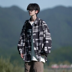 延续相机片港风大码长袖衬衫衬衣男  C609长袖 C630 P50 控78图片