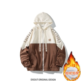 相机片加绒加厚撞色绣花大码港风拼接卫衣时尚外套男V906jmP80，男装卫衣，电商A029