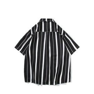 日系白底平铺男冰丝轻熟店主风痞帅短袖衬衫大码 C613 P40 控58图片
