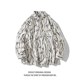 相机片新款港风大码时尚条纹花长袖衬衫衬衣男C625P55控78，商品下架区，电商A029