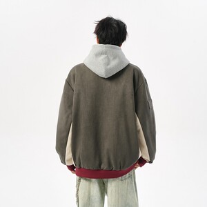 秋冬无影墙港风大码绣花拼接夹克外套棒球服 男 J863 P88 控138图片