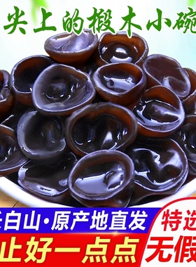 椴木小碗耳秋木耳500g东北特产级碗耳长白山非野生黑木耳干货鼠耳