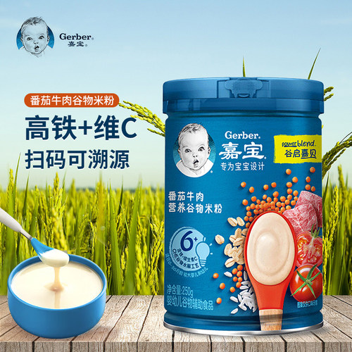 嘉宝番茄牛肉营养谷物米粉250G