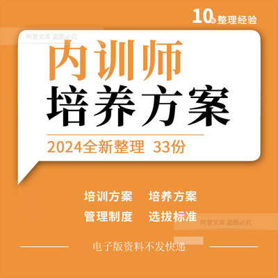 企业公司内训师管理制度培训培养方案选拔评分标准统计记录考核表
