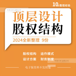 上市企业公司股权结构顶层设计方案结构优化治理改进财务管理制度