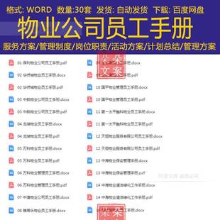 万科保利龙湖中海金地集团丽江物业公司部门保安保洁管理员工手册