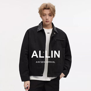 高级感宽松工装 翻领底特律夹克男秋冬2025新款 情侣外套 美式 ALLIN