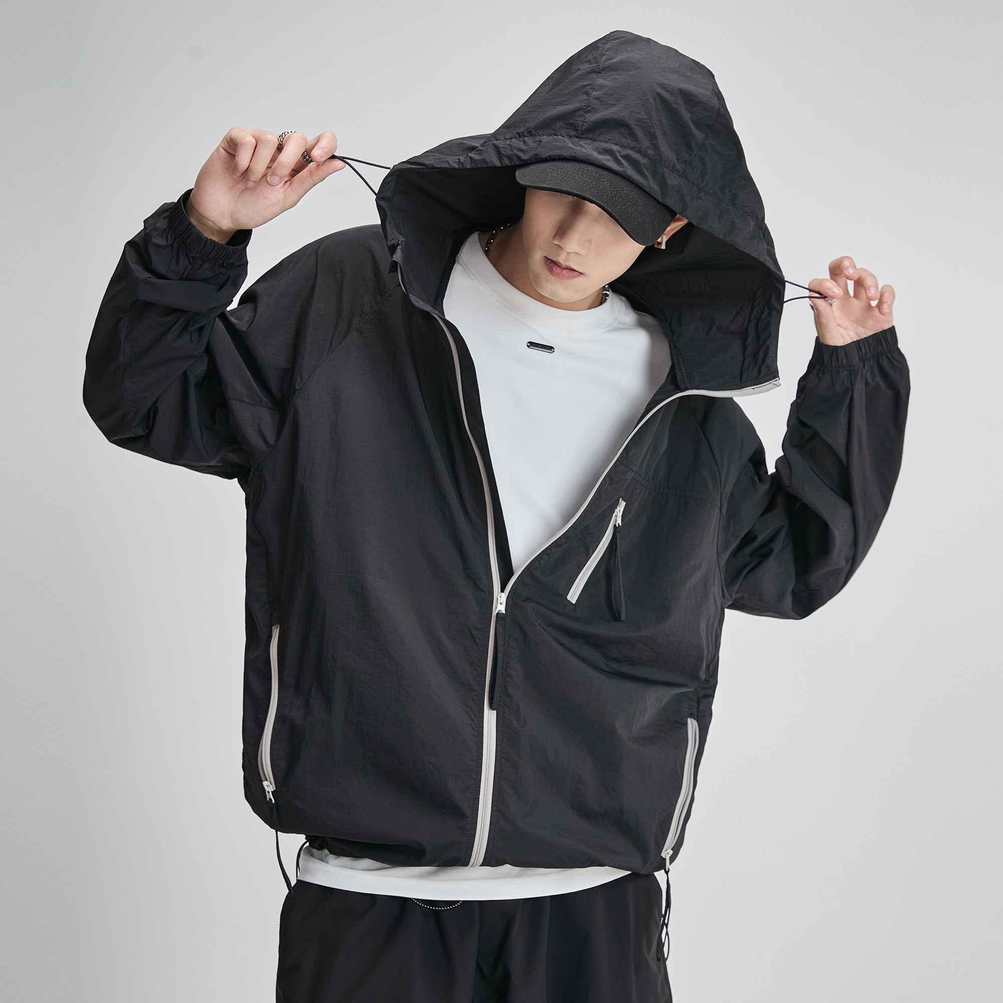 ALLIN UPF50+防晒衣男女夏季防紫外线连帽外套山系户外钓鱼登山服
