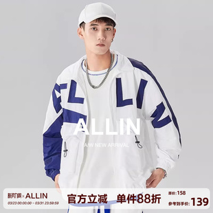 薄款 夏季 透气潮牌轻薄防紫外线防晒服 青少年冰丝防晒衣男款 ALLIN