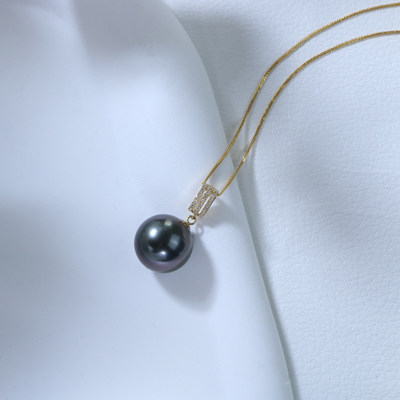 【仙仙专属】12-13mm18K金海水大溪地吊坠XAD-24061-2