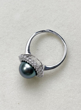 【仙仙专属】9-10mmS925银大溪地海水戒指MD0112