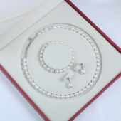 仙仙专属 X102 淡水无核珍珠套装 7mm项链套装 R233 DS0116