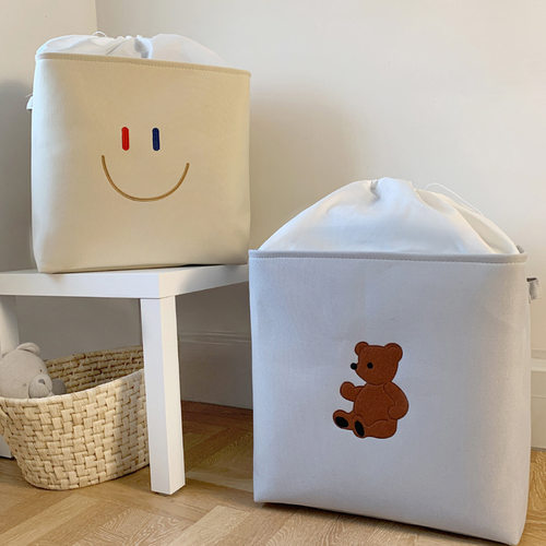 卡通大容量布艺防尘收纳箱