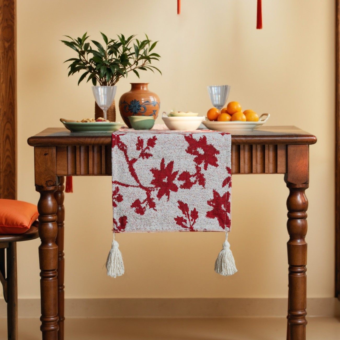 桌旗复古长条餐桌装饰盖布