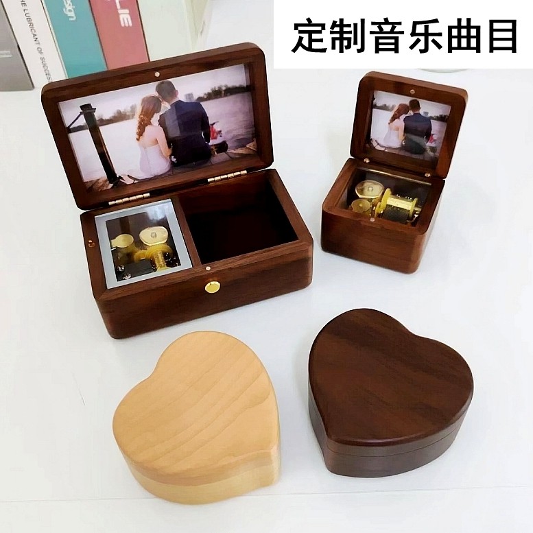 定制木质首饰盒音乐盒八音盒图片