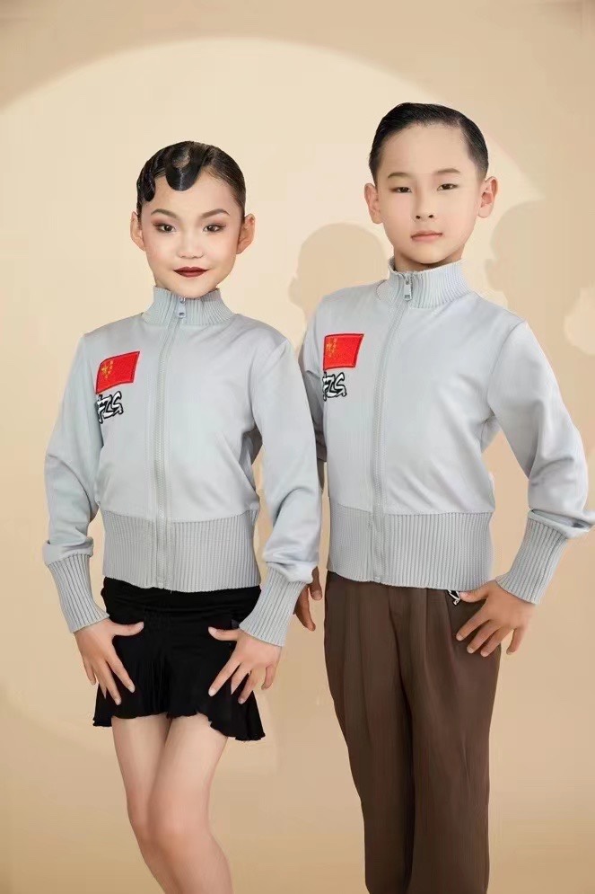 FZS新款舞蹈服拉丁舞服装颁奖服参赛服拉丁舞运动服男女同款