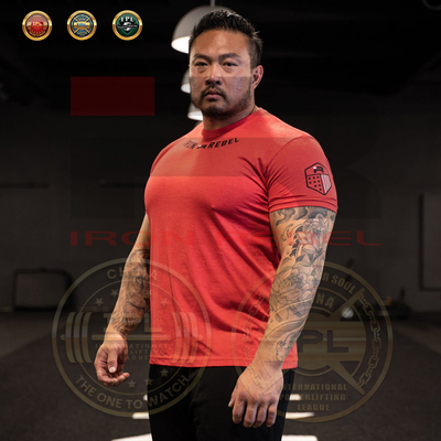 美国IronRebel正品短袖T恤Competition Tee红色IR训练健身上衣