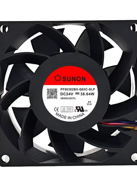 SUNON建准 PF80382BX-Q03C-SLP 24V 38.64W 8038 8CM 变频器风扇