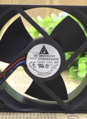 原装台达EFB0924HHE 24V 0.30A 9038 9CM厘米 变频器散热风扇风机