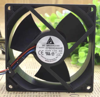 原装台达EFB0924HHE 24V 0.30A 9038 9CM厘米 变频器散热风扇风机