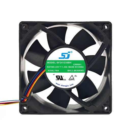 全新SJ SF241238BH/BU/BL2 24V 1.35A/2.40A空压机变频器风扇12CM