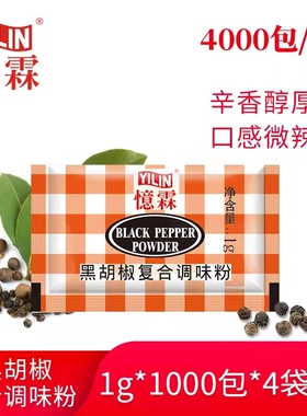 广州忆霖黑胡椒复合调味粉1g*4000包炸鸡烧烤外卖撒粉商用家用