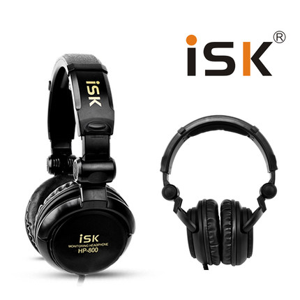 ISK HP-800头戴式重低音专业舞台dj监听耳机hifi电脑耳麦主播耳返