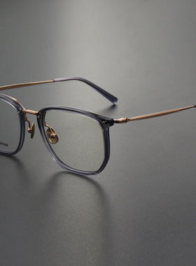 BT6000不规则超轻纯钛大框近视眼镜框男透明灰眼镜架女简约时尚潮