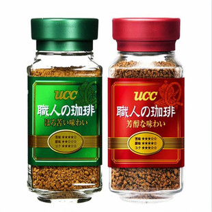 日本进口咖啡 UCC优诗诗职人咖啡冻干咖啡粉黑咖啡速溶咖啡90g/袋