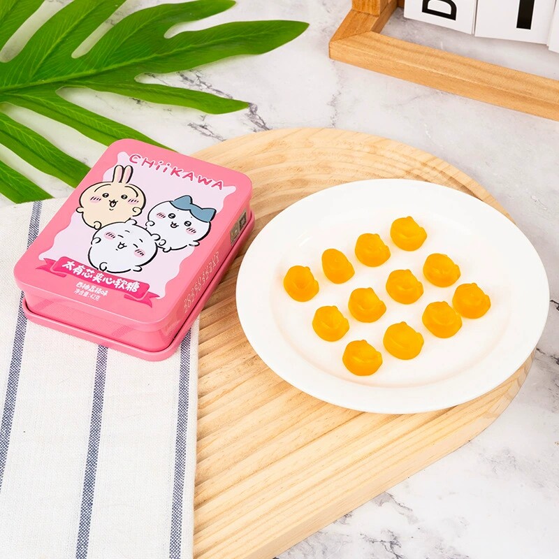 吉伊卡哇联名夹心软糖造型果汁糖果西柚荔枝味零食周边赠趣味贴