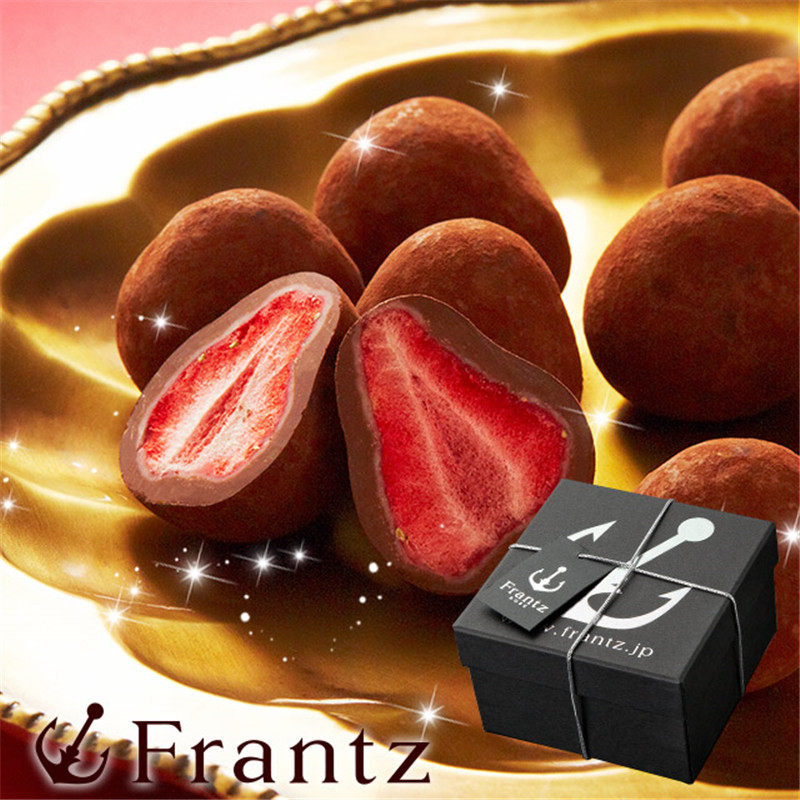 日本直邮神戸Frantz牛奶可可草莓夹心松露巧克力礼盒装90g 伴手礼