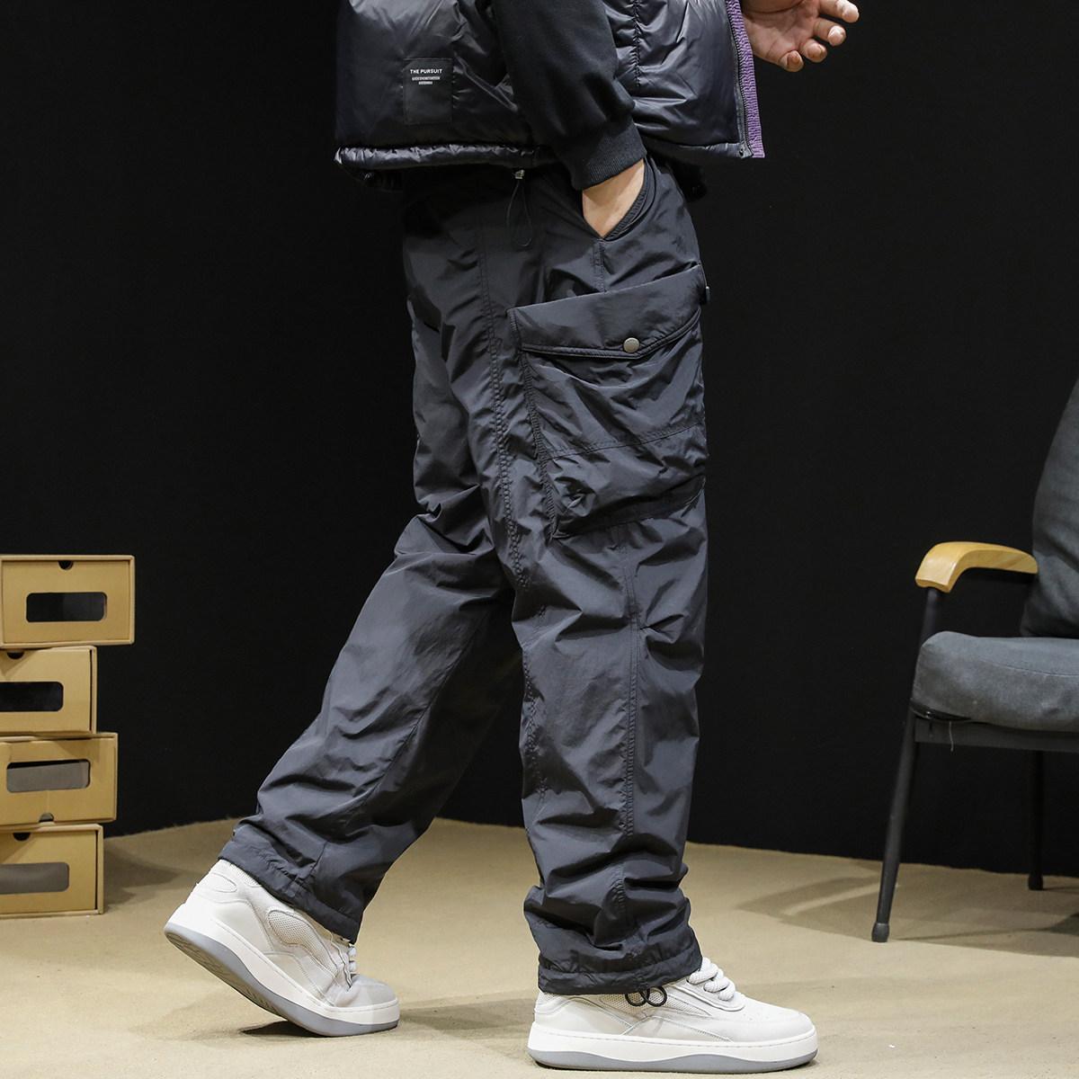 羽绒裤男冬季2025新款东北零下收脚直筒大码男士工装防风防水滑雪,男装,羽绒裤,淘宝优惠券,粉丝福利购,淘宝优惠卷