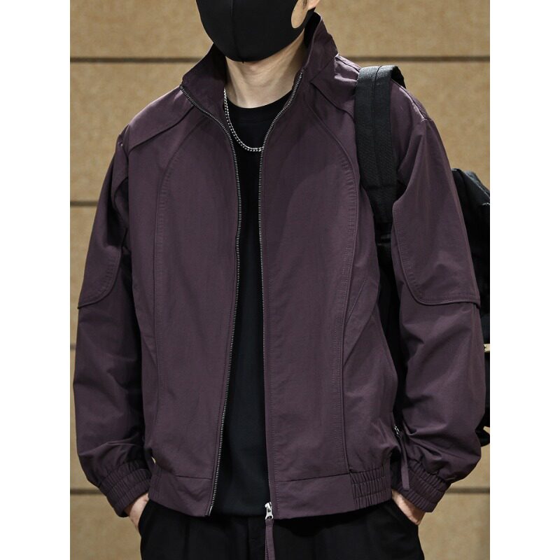 美式高街立领夹克男士2026春季新款潮牌痞帅高级感休闲工装外套男