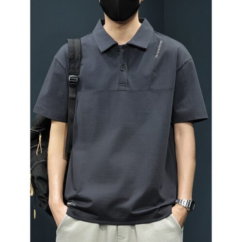夏季拼接凉感短袖POLO衫男士