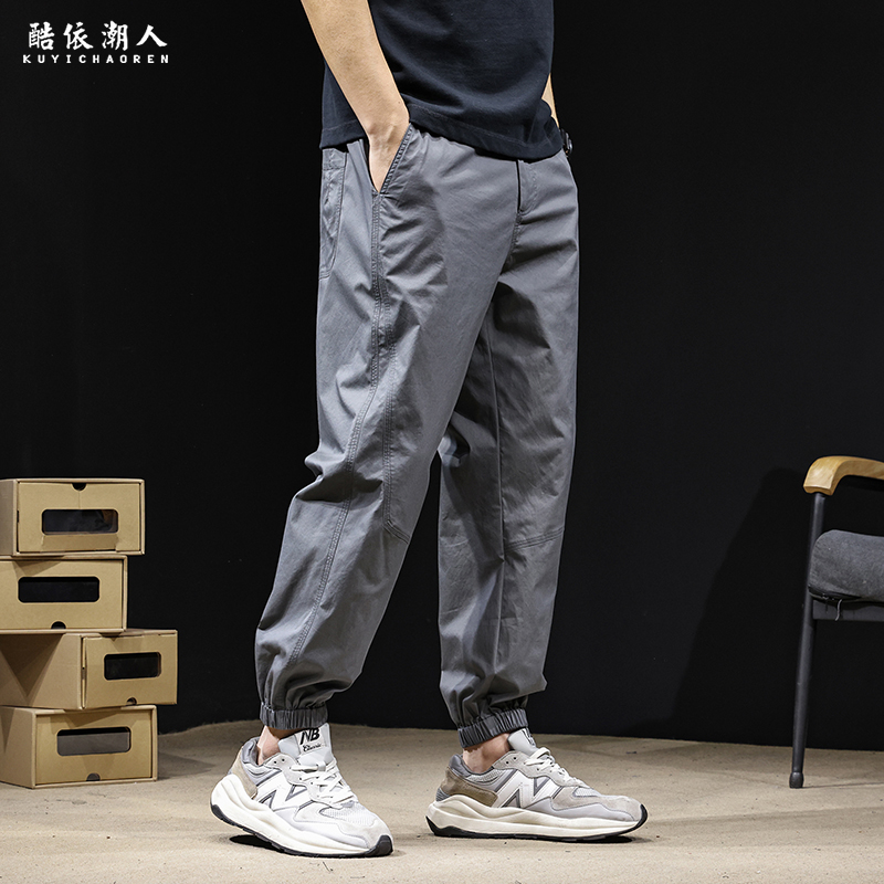 休闲裤男2025新款宽松大码潮牌春夏哈伦束脚男士高端夏季薄款裤子