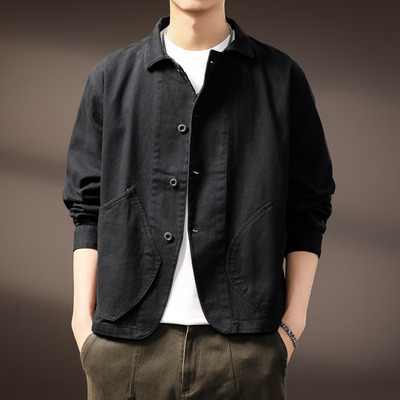 高端美式重磅潮牌工装复古夹克