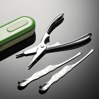 304不锈钢蟹形针两用勺叉吃蟹工具蟹钳餐具套装剥拆螃蟹开闸蟹