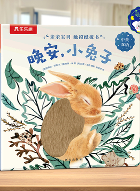 触摸书0-3岁幼儿早教婴儿绘本启蒙乐乐趣亲亲宝贝晚安书籍小兔子推拉洞洞1岁2宝宝睡前读物小鸭子亲子书不易撕烂纸板认知书绘本