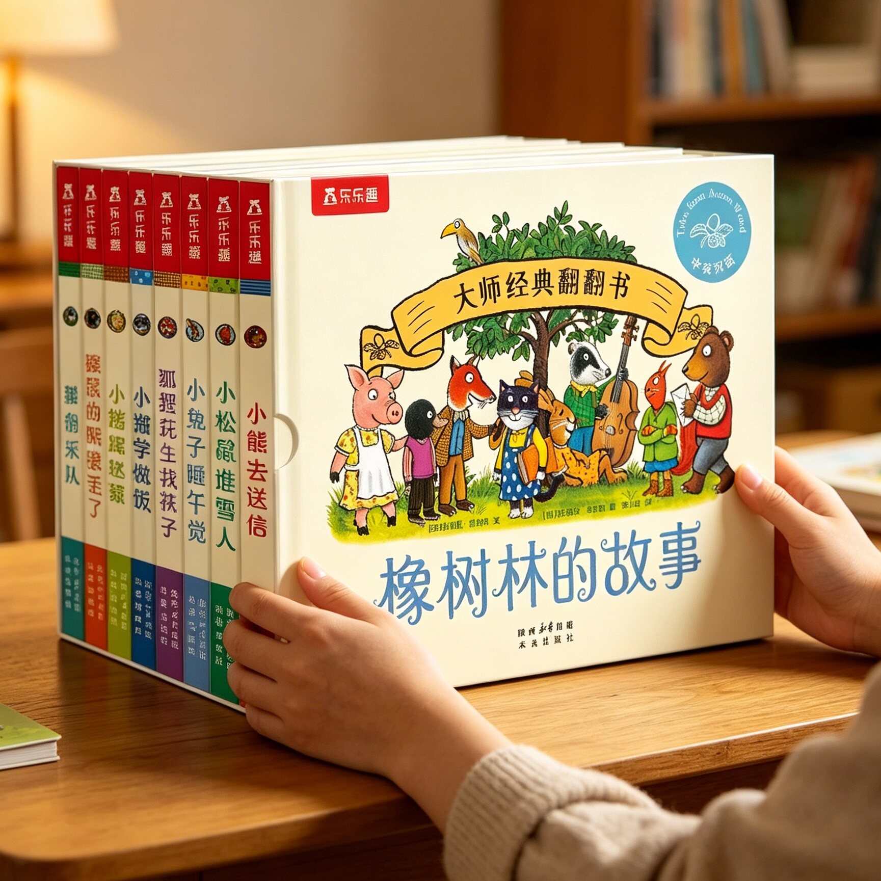 橡树林的故事8册蒙氏早教绘本宝宝0-1-2-3岁乐乐趣大师经典翻翻书立体双语波立体科普捉迷藏西和皮作者语幼儿园启蒙认知m