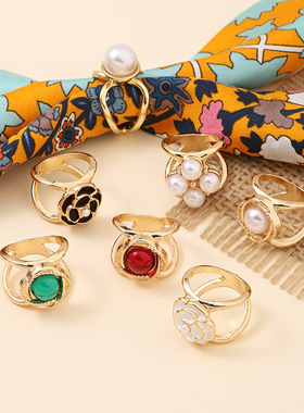 时尚简约山茶花立体丝巾扣风衣腰带打结神器多功能披肩衣角固定扣