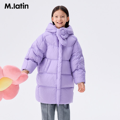 【商场同款】马拉丁童装冬装女大童茧型长款羽绒服