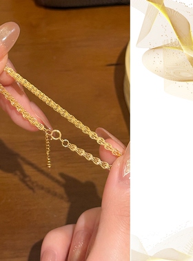 金缕凤尾 ｜S925纯银镀金手链高级感复古轻奢手串送女友礼物手饰