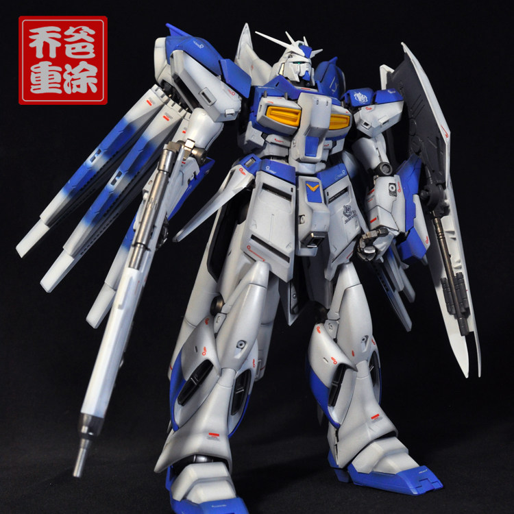 乔把重涂万代高达模型mg 1/100海牛高达hi-v/hi-nu敢达ver.ka卡版